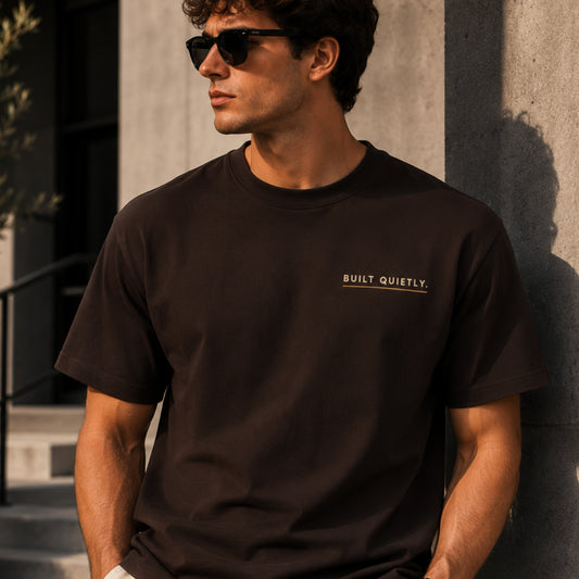 Built Quietly Minimalist T-Shirt, Motivational Graphic Tee, Quiet Success Shirt, Unisex Heavy Cotton Gym Shirt, Streetwear Gift