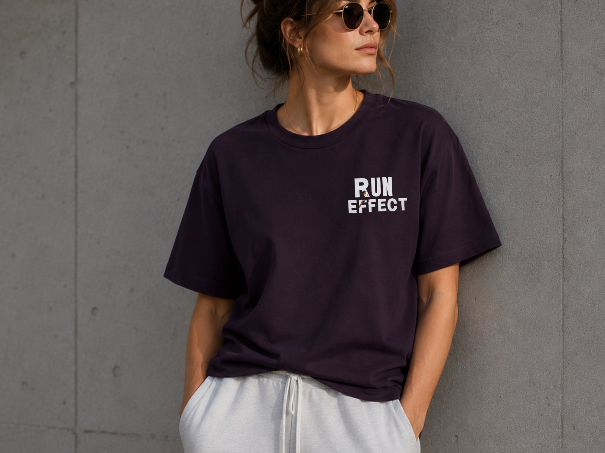 RUN EFFECT™ Premium Graphic T-Shirt | Minimal Running Tee | Unisex Cotton Shirt | Athletic Lifestyle | LEGGOD