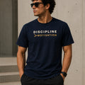 DISCIPLINE > MOTIVATION Premium Heavy Cotton T-Shirt | Motivational Graphic Tee | Minimal Mindset Shirt | Unisex Gym & Streetwear | LEGGOD