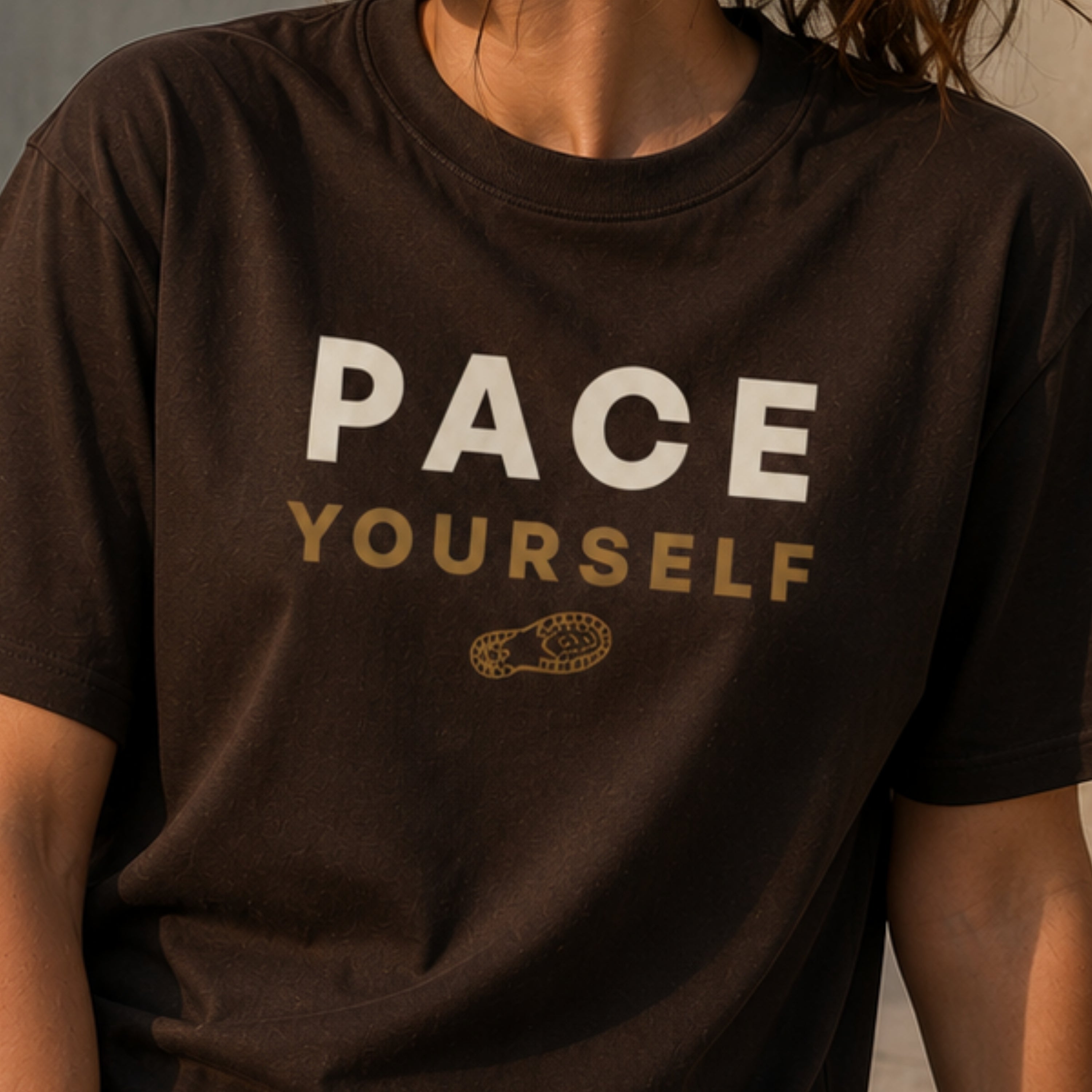 Pace Yourself T-Shirt | Running Motivation Shirt | Unisex 100% Cotton Graphic Tee | Minimal Fitness & Lifestyle Shirt | LEGGOD