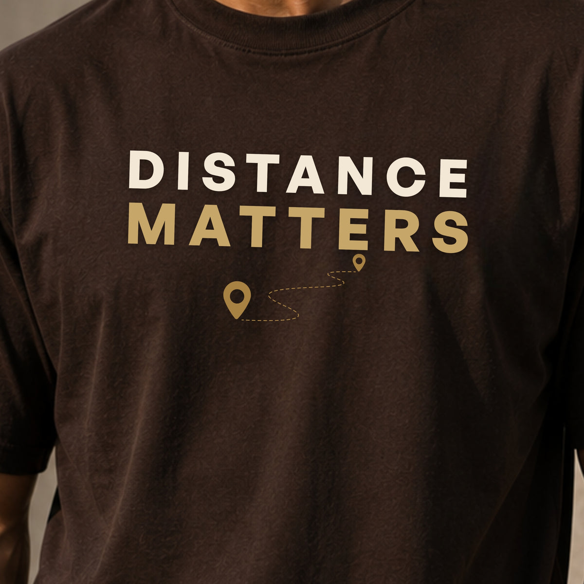 Distance Matters T-Shirt | Running Motivation Shirt | Unisex 100% Cotton Graphic Tee | Minimal Fitness & Hiking Lifestyle Shirt | LEGGOD