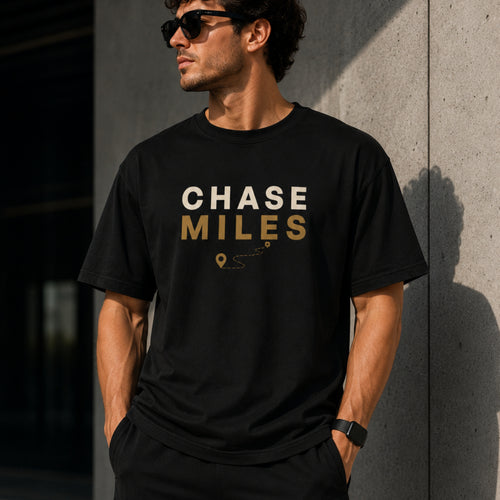 Chase Miles T-Shirt | Running Motivation Shirt | Unisex 100% Cotton Graphic Tee | Marathon & Fitness Lifestyle Shirt | LEGGOD