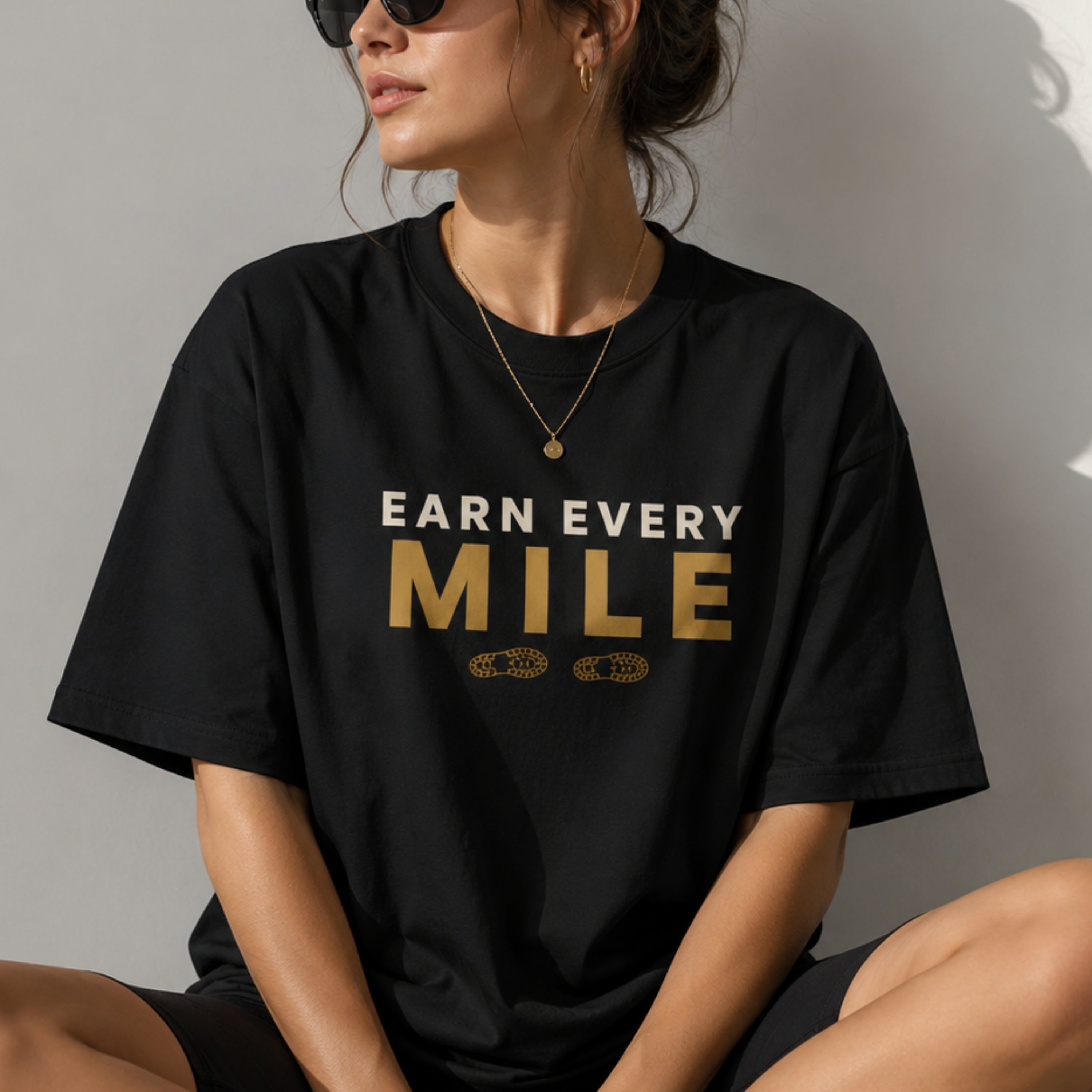 Earn Every Mile Running T-Shirt | Unisex 100% Cotton Runner Tee | Marathon Motivation Shirt | Fitness Graphic Tee | LEGGOD