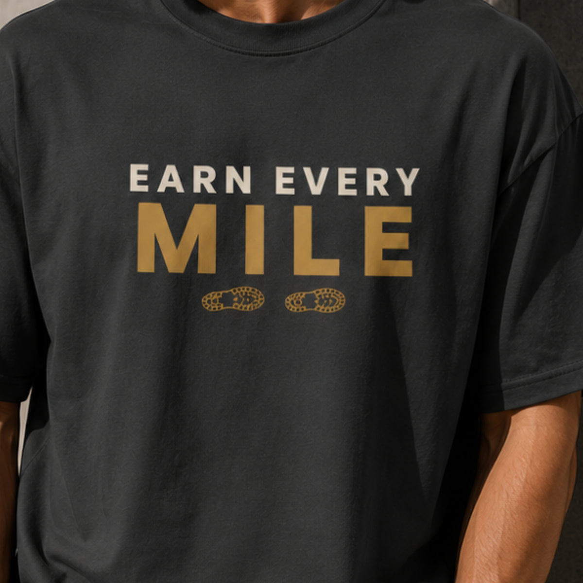 Earn Every Mile Running T-Shirt | Unisex 100% Cotton Runner Tee | Marathon Motivation Shirt | Fitness Graphic Tee | LEGGOD