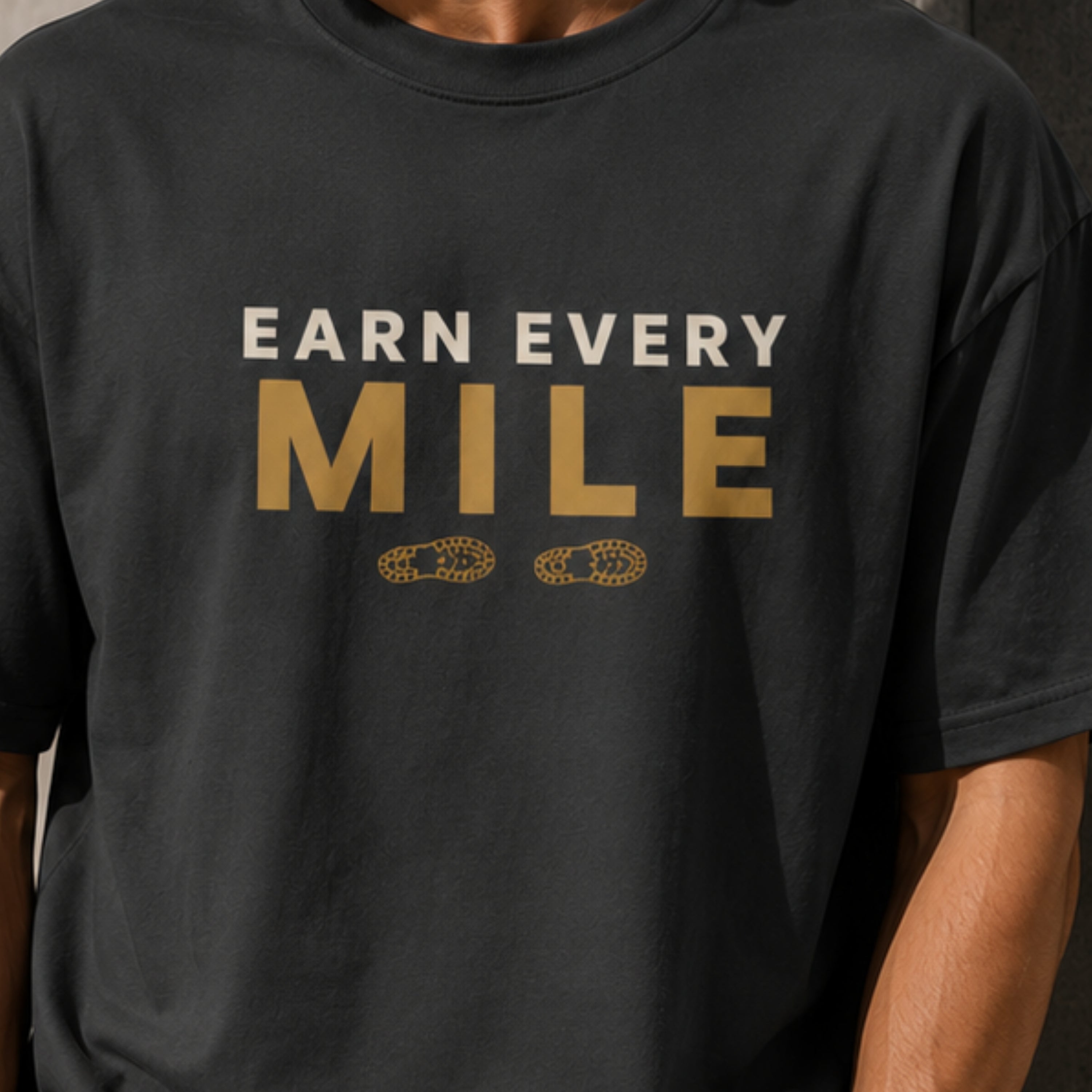 Earn Every Mile Running T-Shirt | Unisex 100% Cotton Runner Tee | Marathon Motivation Shirt | Fitness Graphic Tee | LEGGOD