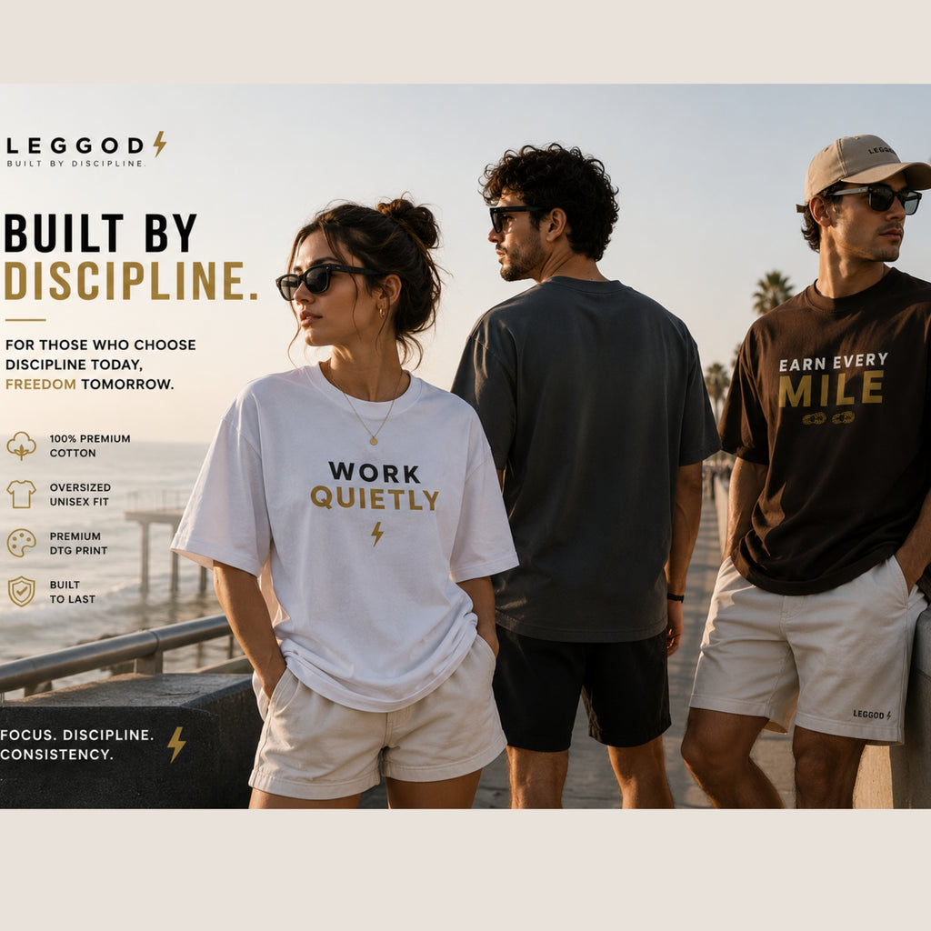 Earn Every Mile Running T-Shirt | Unisex 100% Cotton Runner Tee | Marathon Motivation Shirt | Fitness Graphic Tee | LEGGOD