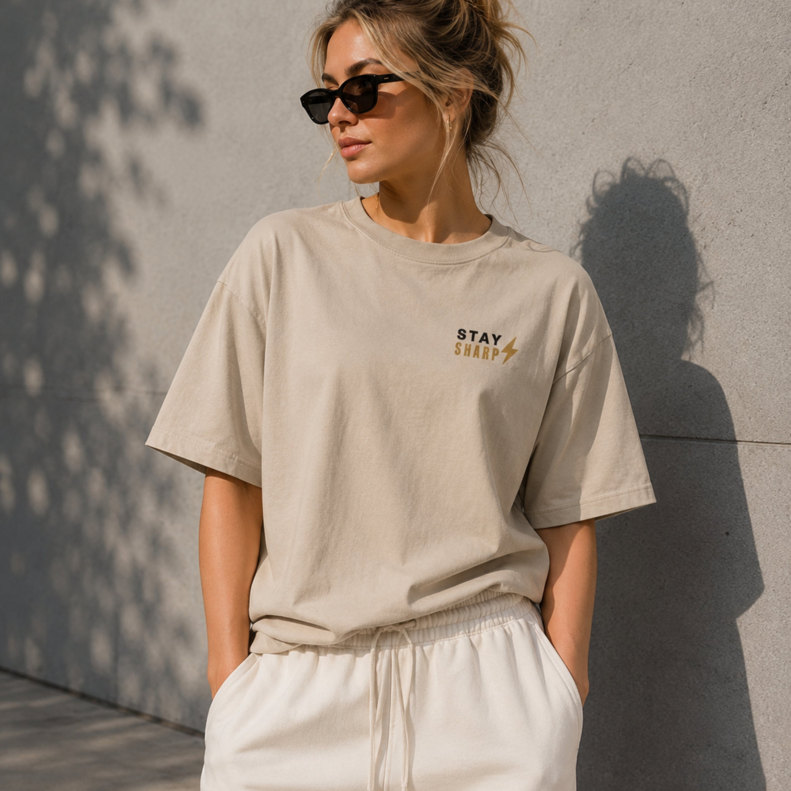 Stay Sharp T-Shirt | Minimalist Motivational Graphic Tee | Unisex 100% Cotton Gym Shirt | Discipline Streetwear | LEGGOD