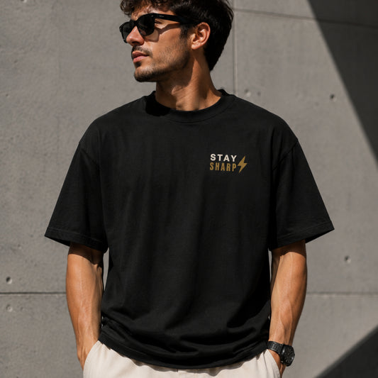 STAY SHARP™ Motivational T-Shirt – Premium Unisex Cotton Focus & Discipline Tee | LEGGOD