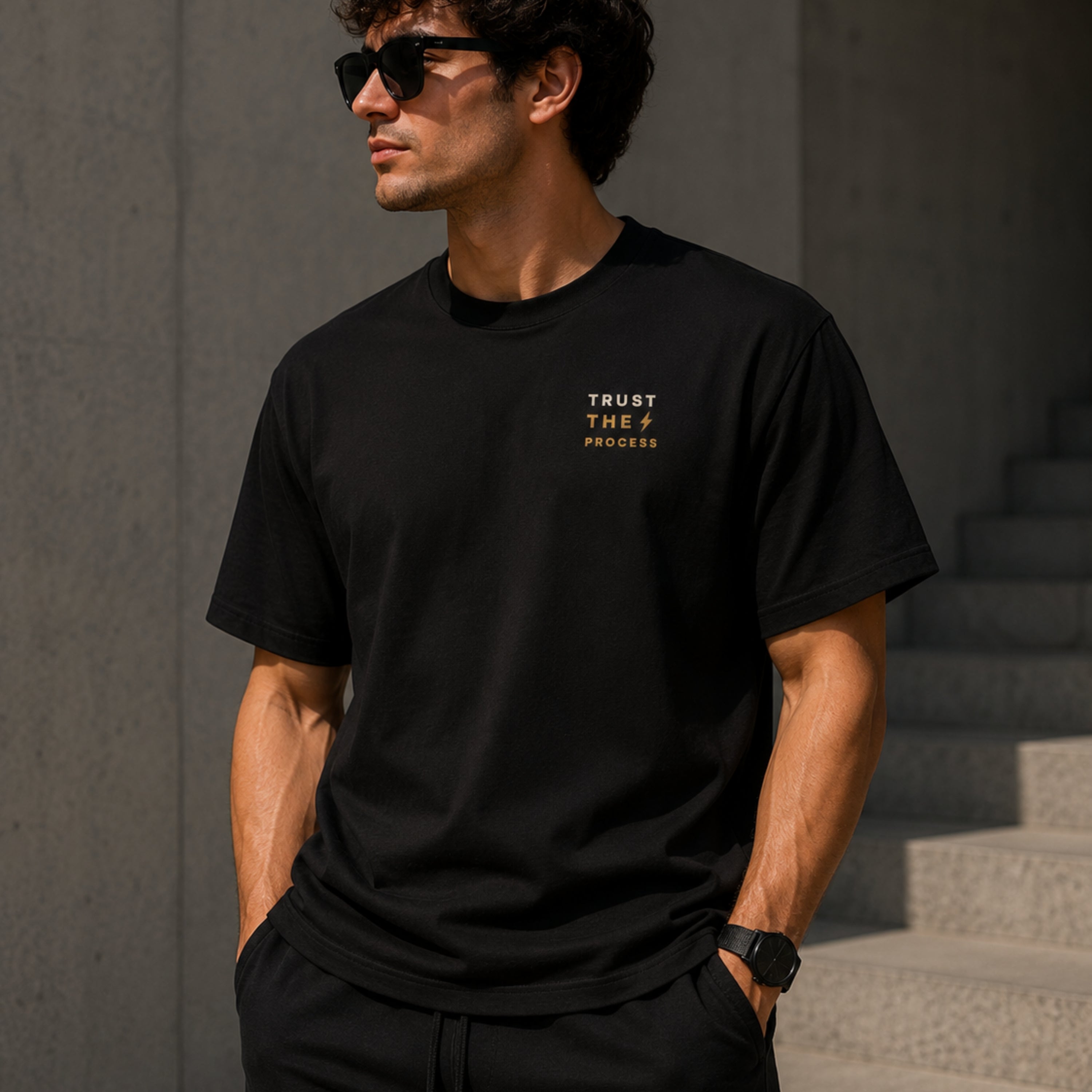 Trust the Process T-Shirt | Motivational Graphic Tee | Minimalist Unisex Cotton Shirt | Discipline Mindset Streetwear | LEGGOD