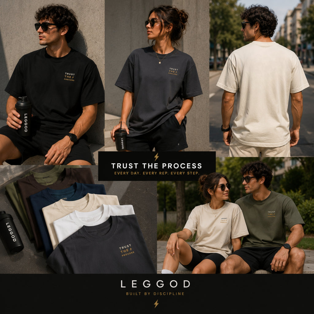 Trust the Process T-Shirt | Motivational Graphic Tee | Minimalist Unisex Cotton Shirt | Discipline Mindset Streetwear | LEGGOD
