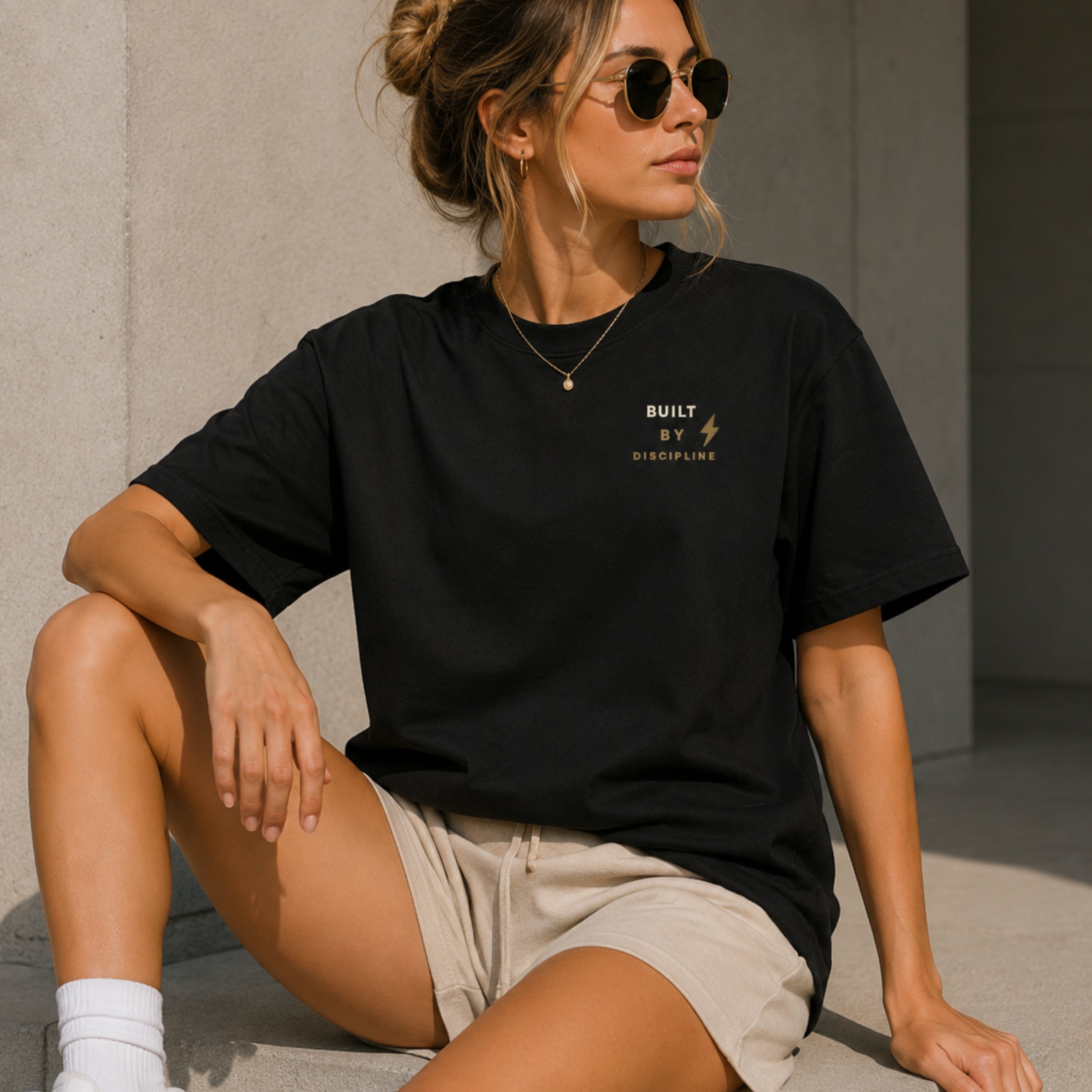 Built By Discipline T-Shirt | Motivational Graphic Tee | Minimalist Unisex Cotton Shirt | Discipline Mindset Streetwear | LEGGOD