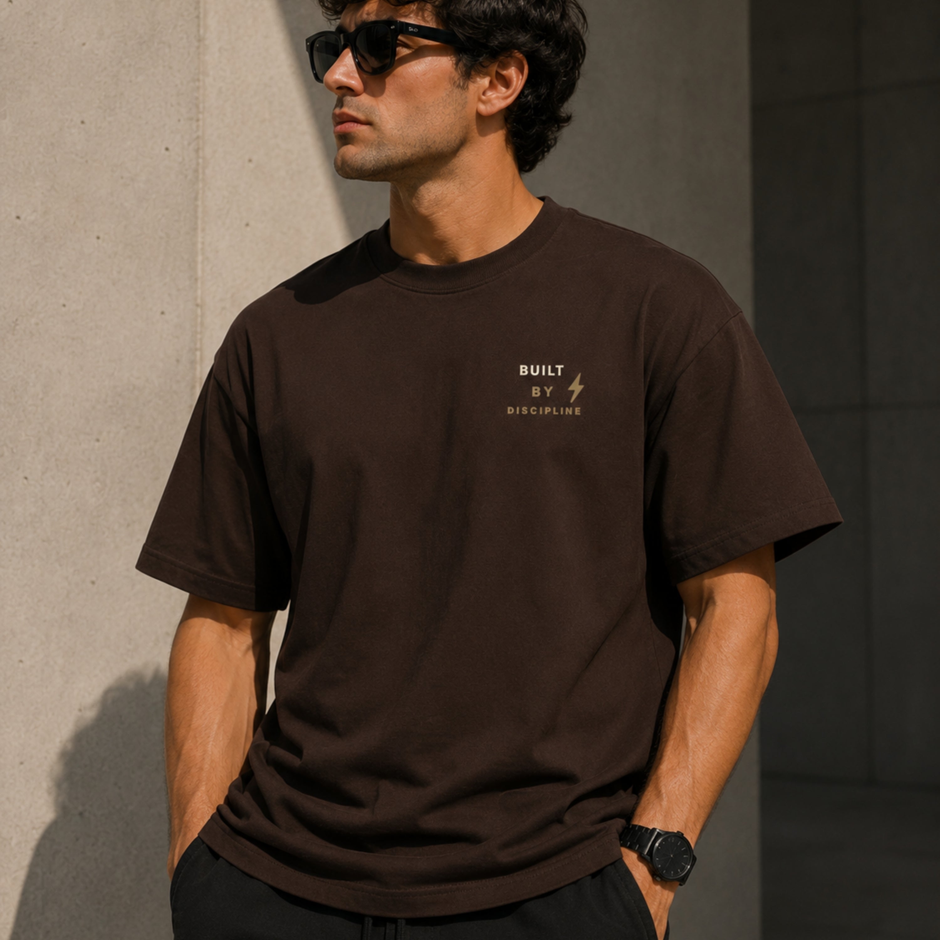 Built By Discipline T-Shirt | Motivational Graphic Tee | Minimalist Unisex Cotton Shirt | Discipline Mindset Streetwear | LEGGOD