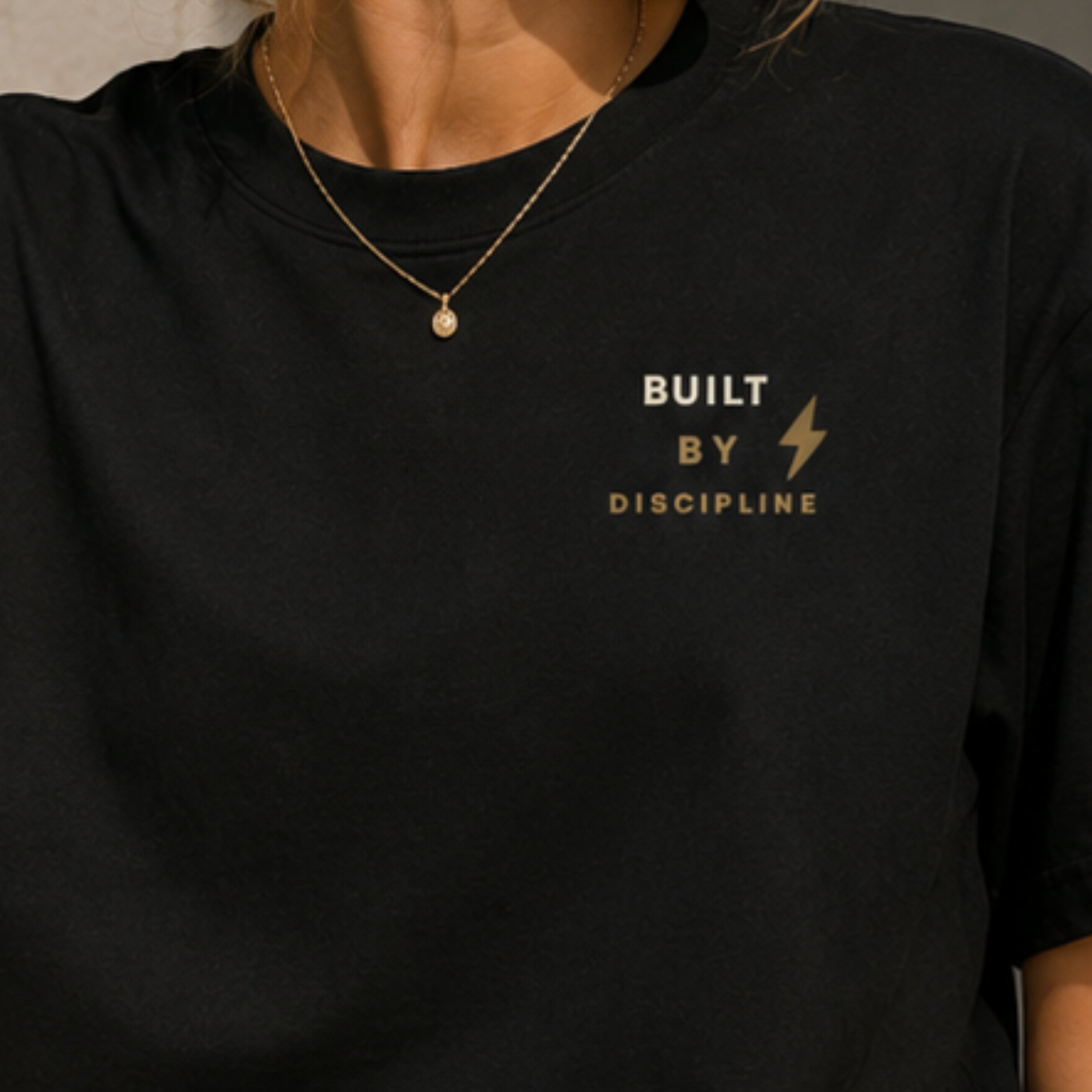 Built By Discipline T-Shirt | Motivational Graphic Tee | Minimalist Unisex Cotton Shirt | Discipline Mindset Streetwear | LEGGOD