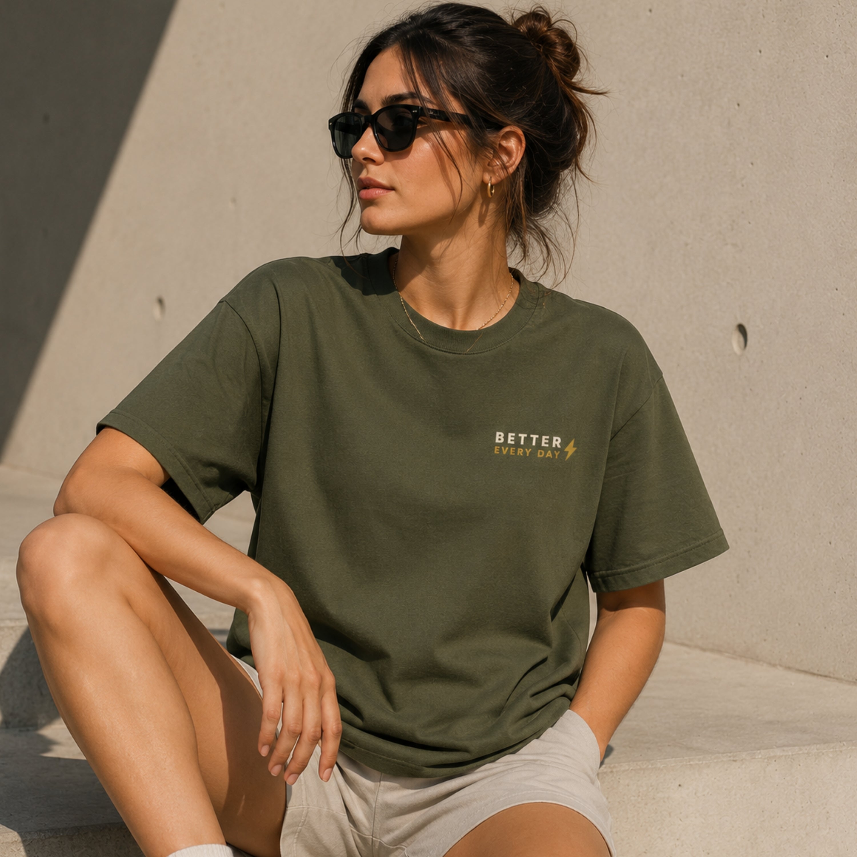 Better Every Day T-Shirt | Motivational Graphic Tee | Minimalist Unisex Cotton Shirt | Self Improvement Streetwear | LEGGOD