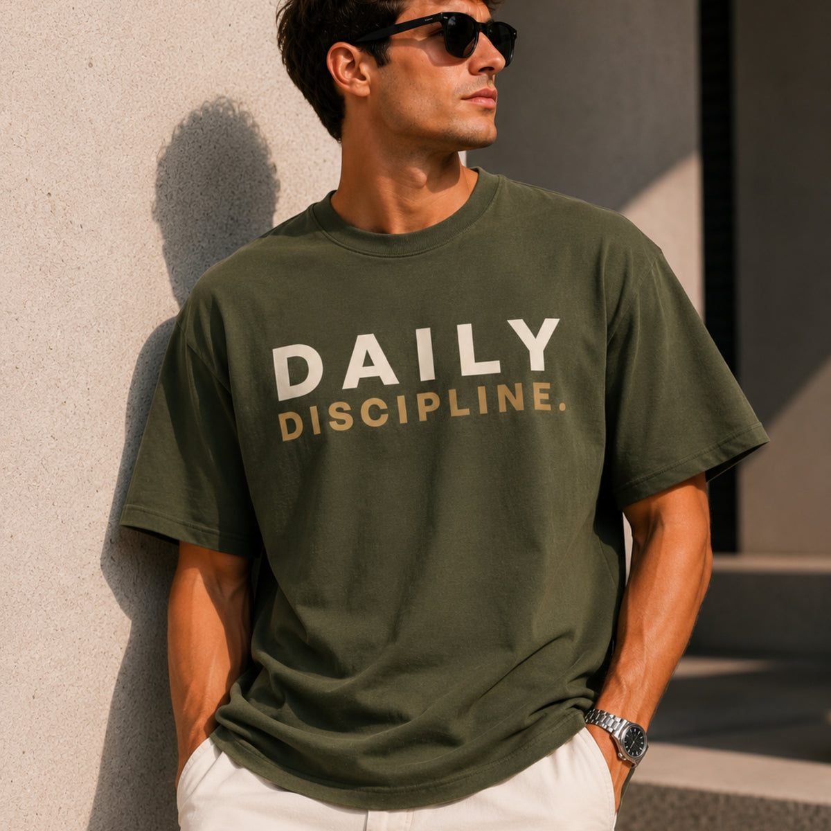 Daily Discipline T-Shirt | Motivational Gym Shirt | Discipline Graphic Tee | Minimalist Fitness Shirt | Unisex Cotton Tee | LEGGOD