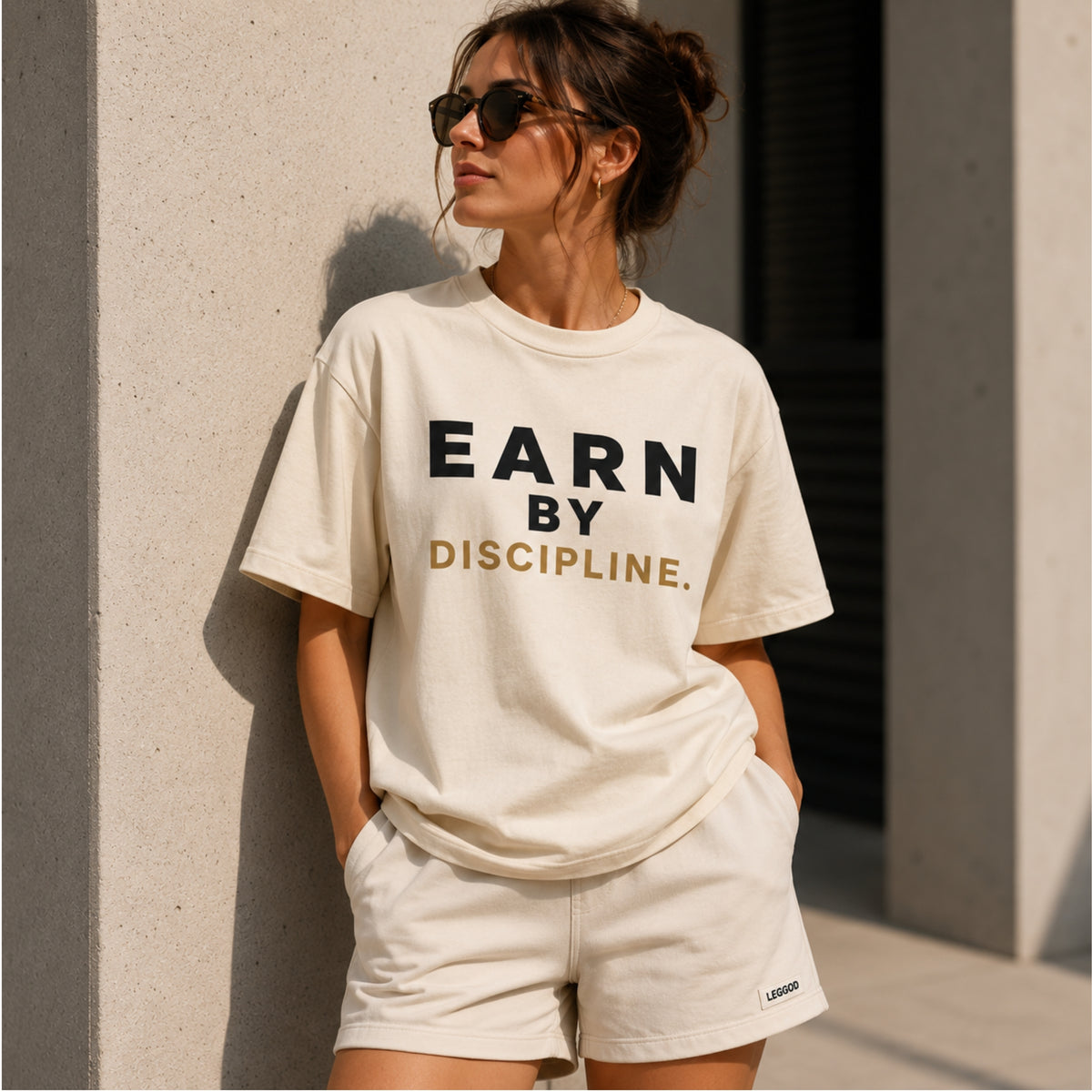 Earn By Discipline T-Shirt | Motivational Gym Shirt | Discipline Graphic Tee | Minimalist Fitness Shirt | Unisex Cotton Tee | LEGGOD