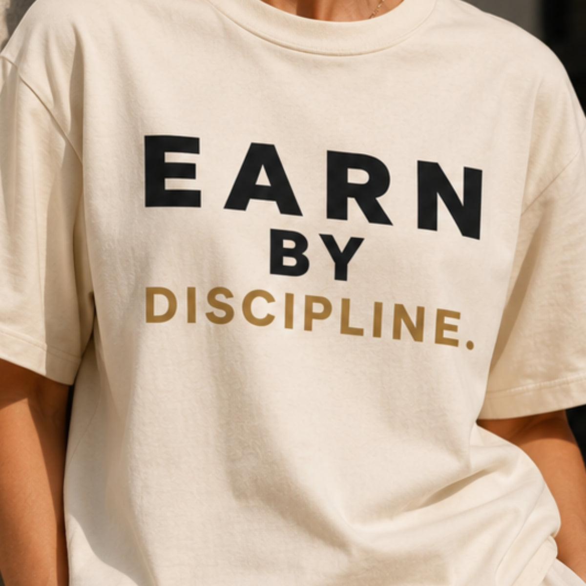 Earn By Discipline T-Shirt | Motivational Gym Shirt | Discipline Graphic Tee | Minimalist Fitness Shirt | Unisex Cotton Tee | LEGGOD