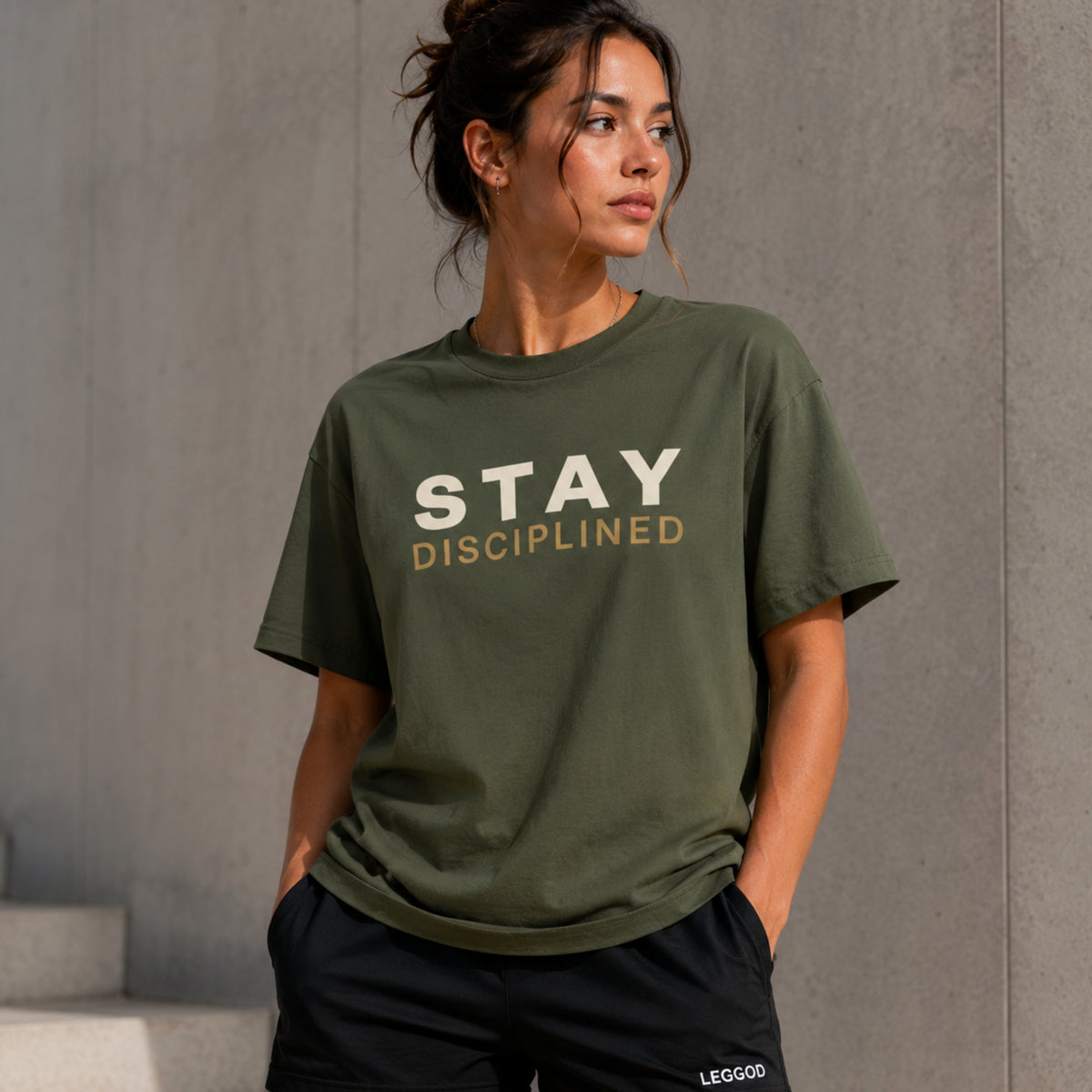 Stay Disciplined T-Shirt | Motivational Gym Shirt | Discipline Graphic Tee | Fitness Motivation Shirt | Unisex Cotton Tee | LEGGOD