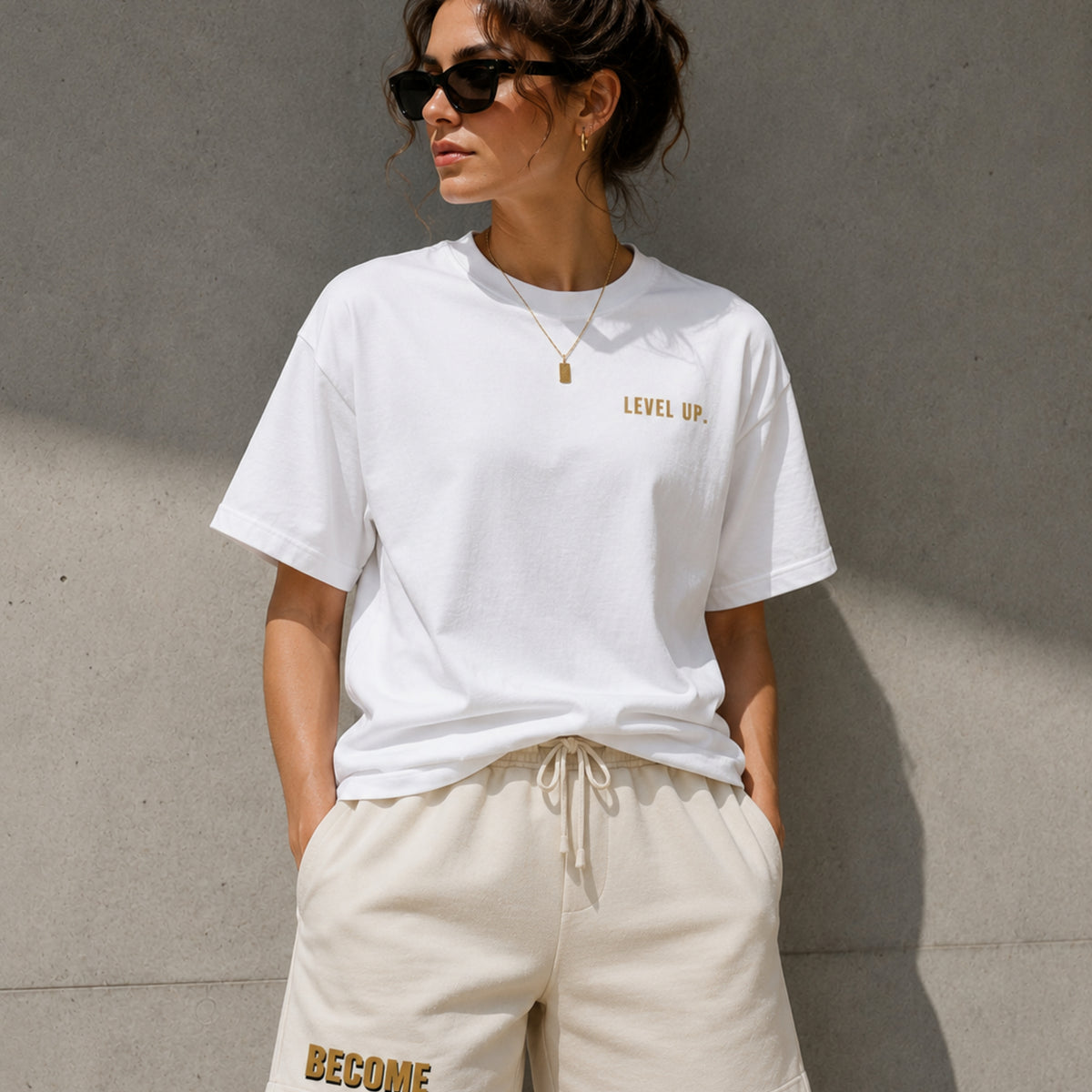 Level Up T-Shirt | Motivational Gym Shirt | Self Improvement Graphic Tee | Minimalist Success Shirt | Unisex Cotton Tee | LEGGOD