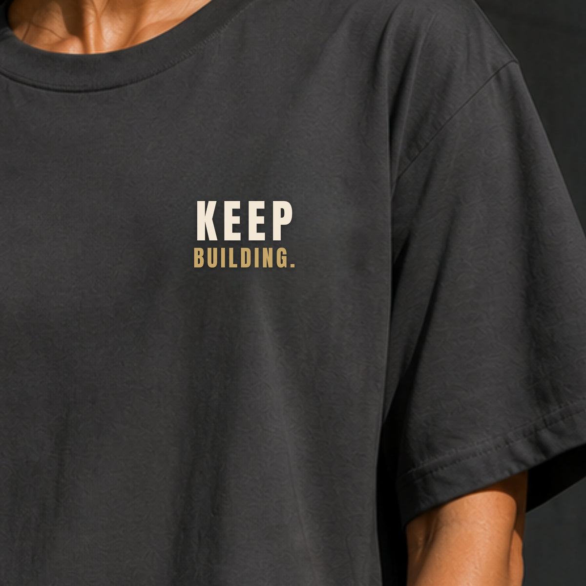 Keep Building T-Shirt | Motivational Gym Shirt | Entrepreneur Graphic Tee | Minimalist Success Shirt | Unisex Cotton Tee | LEGGOD