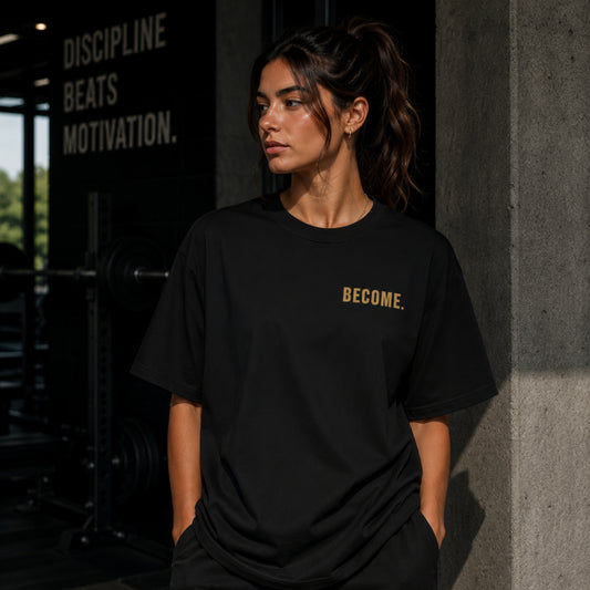 Become T-Shirt | Motivational Graphic Tee | Self Growth Shirt | Minimalist Mindset Tee | Unisex Cotton Shirt | LEGGOD