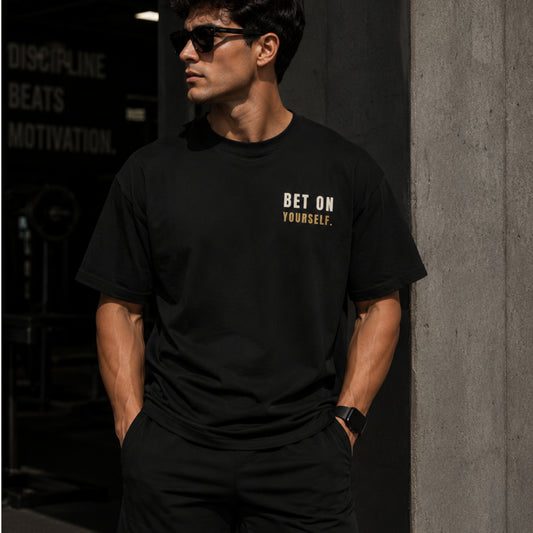 Bet On Yourself T-Shirt | Motivational Graphic Tee | Self Belief Shirt | Entrepreneur Mindset Tee | Unisex Cotton Shirt | LEGGOD