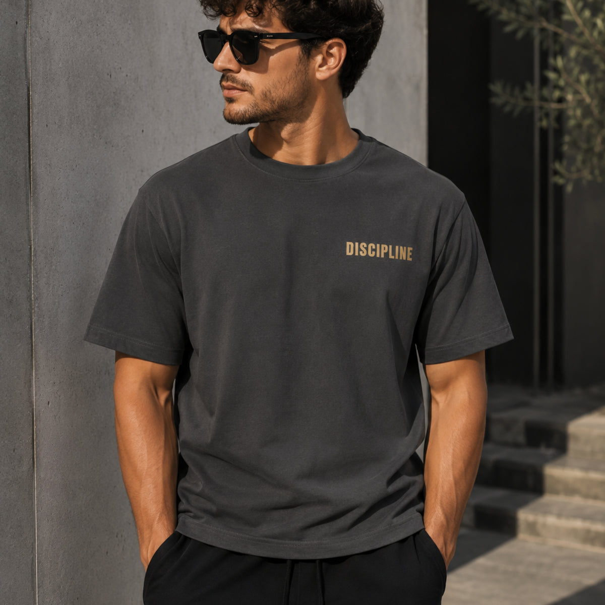 Discipline T-Shirt | Minimalist Motivational Graphic Tee | Success Mindset Shirt | Unisex Cotton Shirt | Gym & Streetwear | LEGGOD