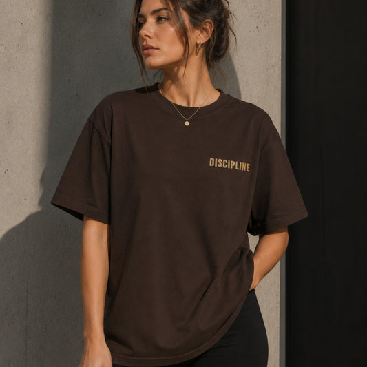 Discipline T-Shirt | Minimalist Motivational Graphic Tee | Success Mindset Shirt | Unisex Cotton Shirt | Gym & Streetwear | LEGGOD