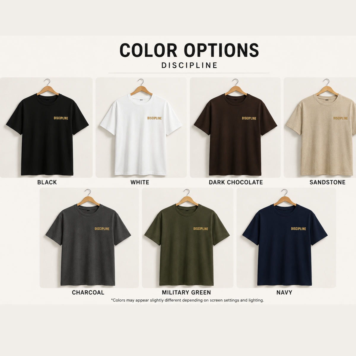 Discipline T-Shirt | Minimalist Motivational Graphic Tee | Success Mindset Shirt | Unisex Cotton Shirt | Gym & Streetwear | LEGGOD