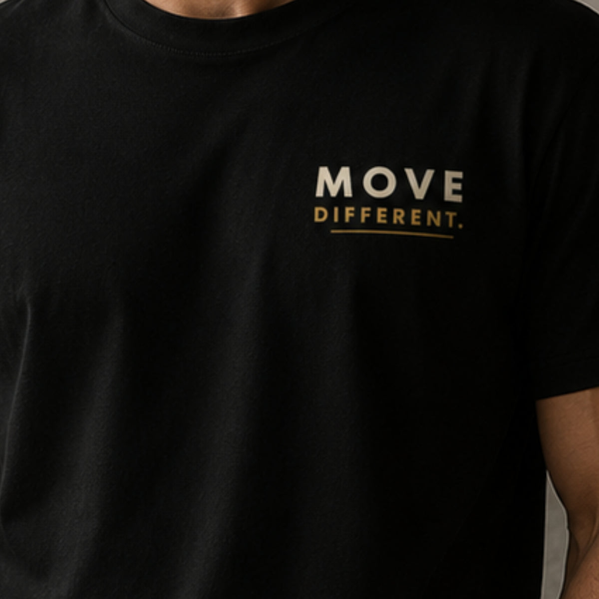 Move Different Minimalist T-Shirt, Motivational Gym Shirt, Mindset Graphic Tee, Unisex Heavy Cotton Streetwear Gift for Men Women