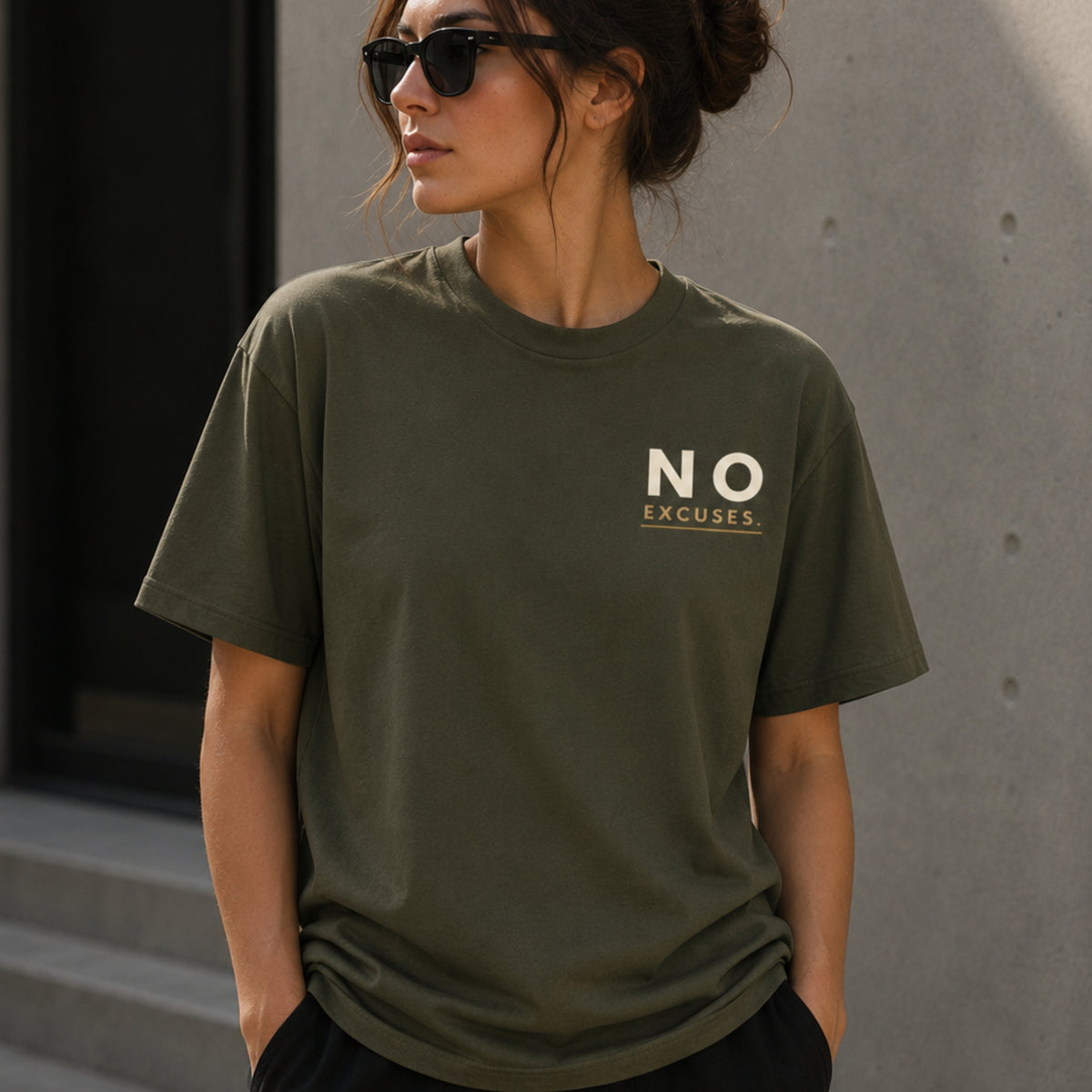 No Excuses Minimalist T-Shirt, Motivational Gym Shirt, Discipline Mindset Tee, Unisex Heavy Cotton Graphic Tee, Streetwear Gift