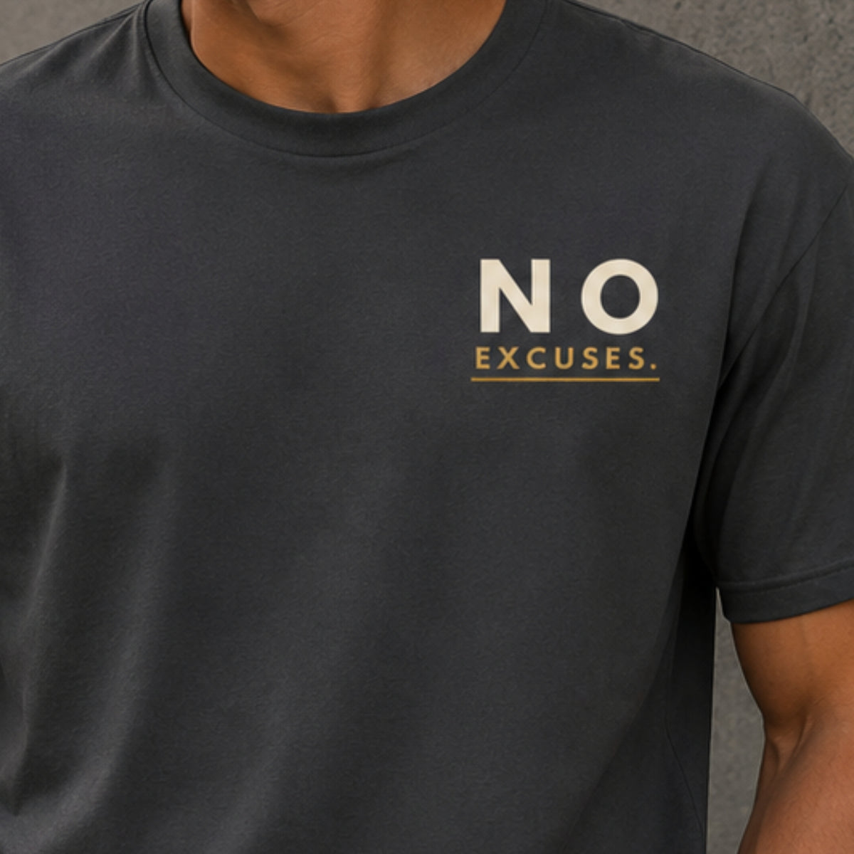 No Excuses Minimalist T-Shirt, Motivational Gym Shirt, Discipline Mindset Tee, Unisex Heavy Cotton Graphic Tee, Streetwear Gift