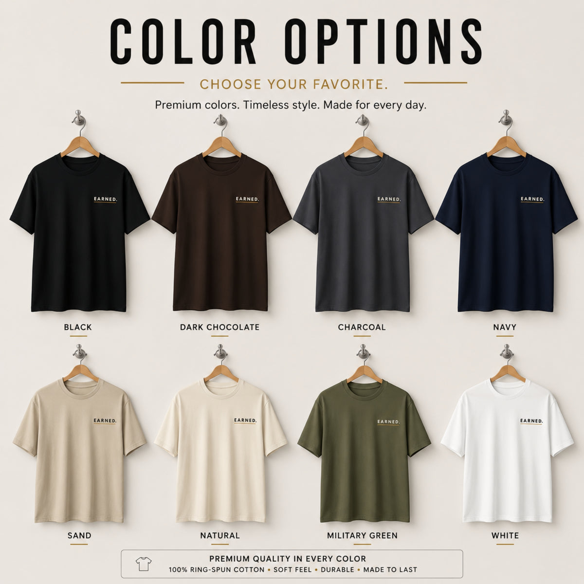 Earned Minimalist T-Shirt, Motivational Gym Shirt, Discipline Mindset Tee, Unisex Heavy Cotton Graphic Tee, Streetwear Gift