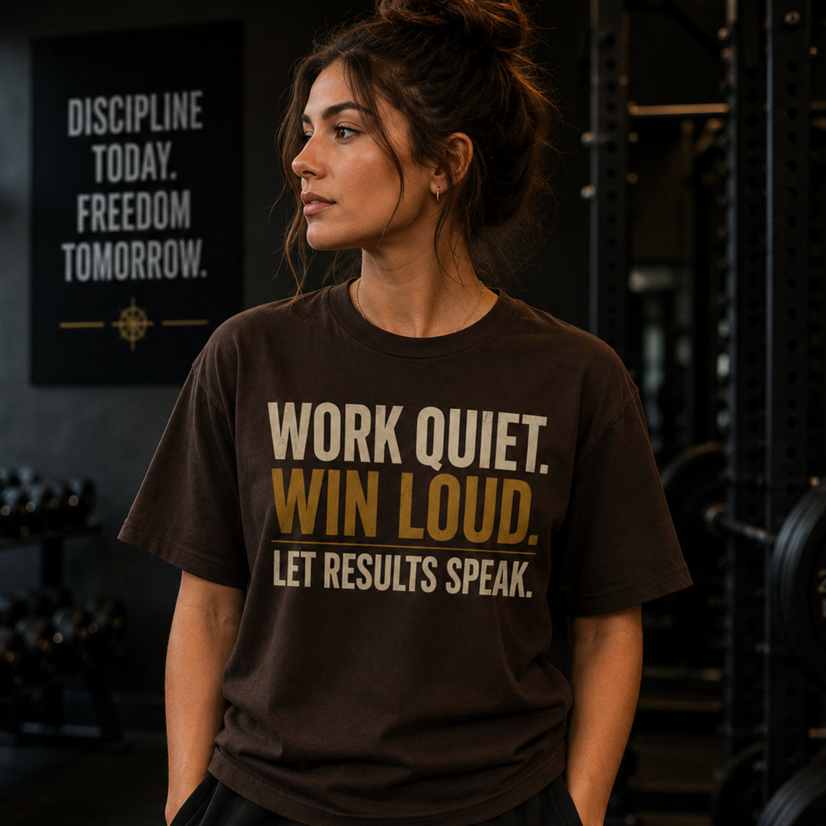 Work Quiet Win Loud T-Shirt, Motivational Gym Shirt, Discipline Graphic Tee, Entrepreneur Mindset Shirt, Success Quote Tee, LEGGOD