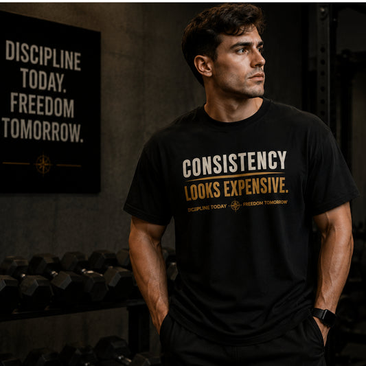 Consistency Looks Expensive T-Shirt, Motivational Gym Shirt, Discipline Graphic Tee, Success Mindset Shirt, Entrepreneur Gift