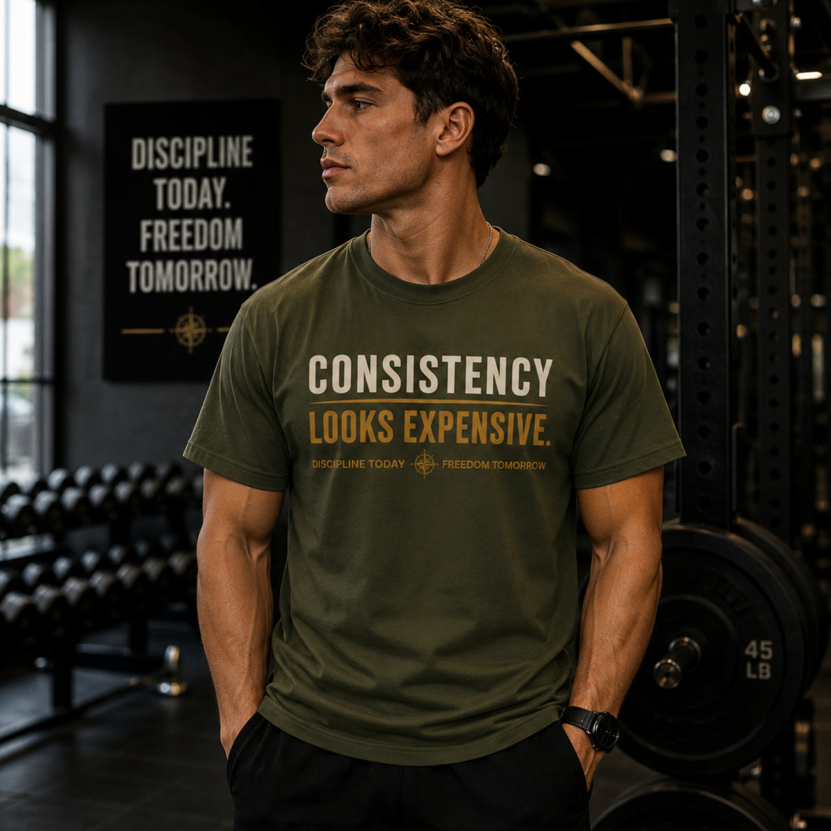 Consistency Looks Expensive T-Shirt, Motivational Gym Shirt, Discipline Graphic Tee, Success Mindset Shirt, Entrepreneur Gift