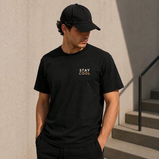 STAY COOL™ Motivational T-Shirt – Premium Heavyweight Unisex Cotton Mindset Tee | LEGGOD