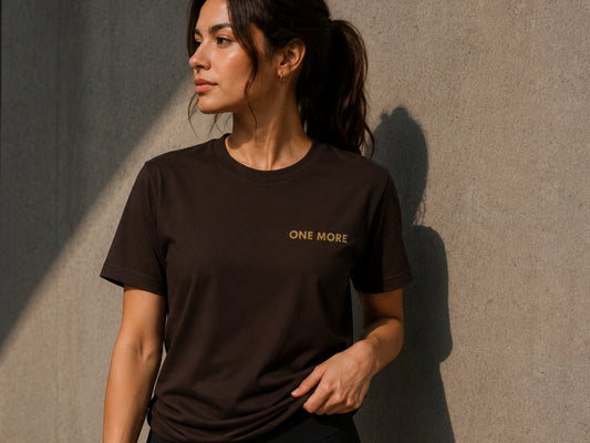 One More Minimalist Motivational T-Shirt | Inspirational Graphic Tee | Unisex Cotton Shirt | Gym Mindset Streetwear | LEGGOD