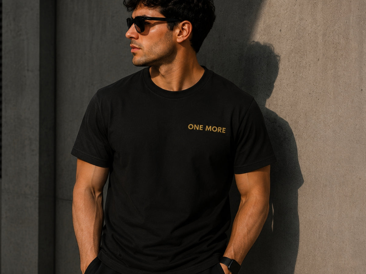 One More Minimalist Motivational T-Shirt | Inspirational Graphic Tee | Unisex Cotton Shirt | Gym Mindset Streetwear | LEGGOD