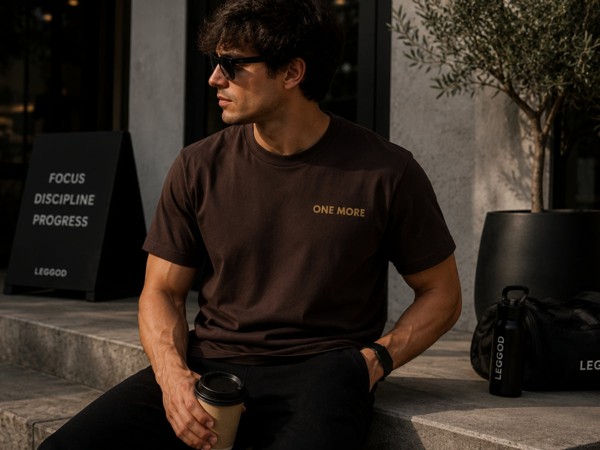 One More Minimalist Motivational T-Shirt | Inspirational Graphic Tee | Unisex Cotton Shirt | Gym Mindset Streetwear | LEGGOD