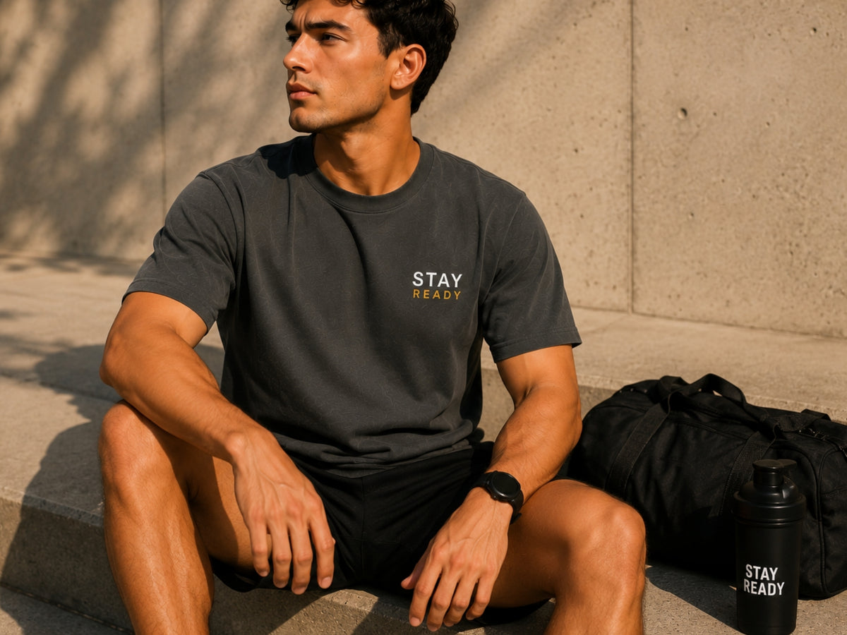 Stay Ready Minimalist Motivational T-Shirt | Inspirational Graphic Tee | Unisex Cotton Shirt | Success Mindset Streetwear | LEGGOD