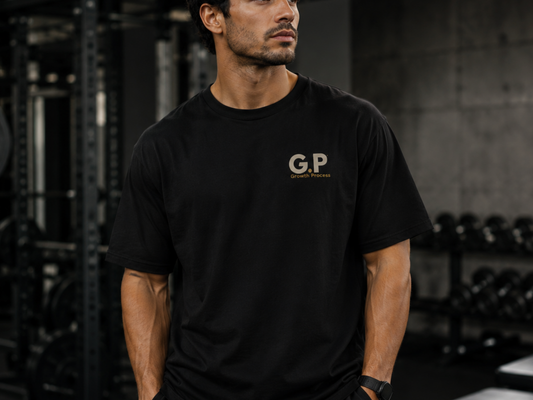 Growth Process GP Minimalist T-Shirt | Motivational Graphic Tee | Unisex Cotton Shirt | Personal Growth Apparel | LEGGOD