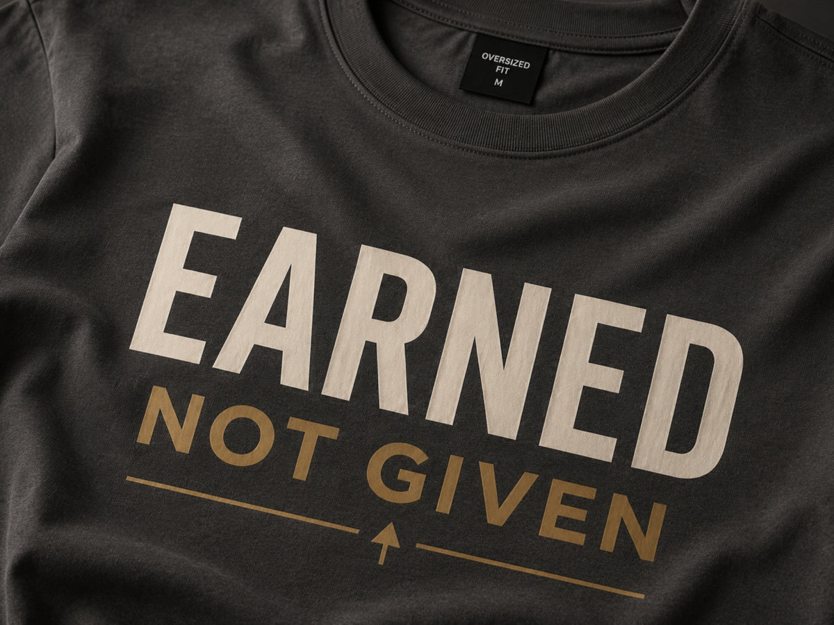 Earned Not Given T-Shirt | Motivational Gym Shirt | Premium Unisex Workout Tee | Discipline & Success Graphic Tee | LEGGOD
