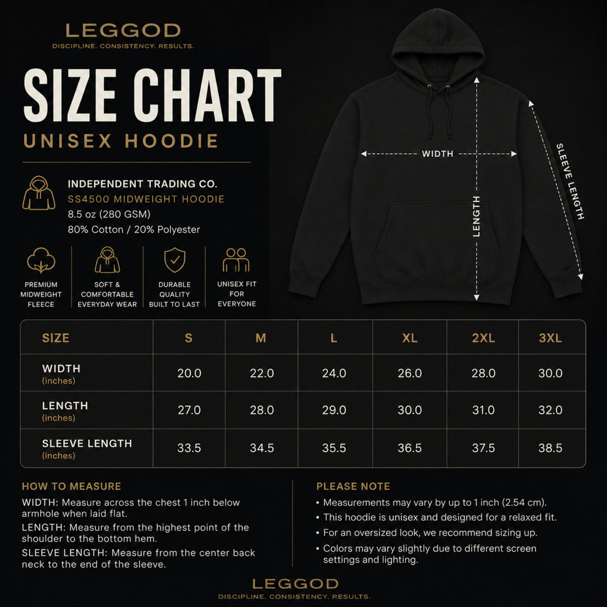 ALL IN. NO PLAN B.™ Motivational Hoodie – Premium Heavyweight Unisex Pullover | LEGGOD