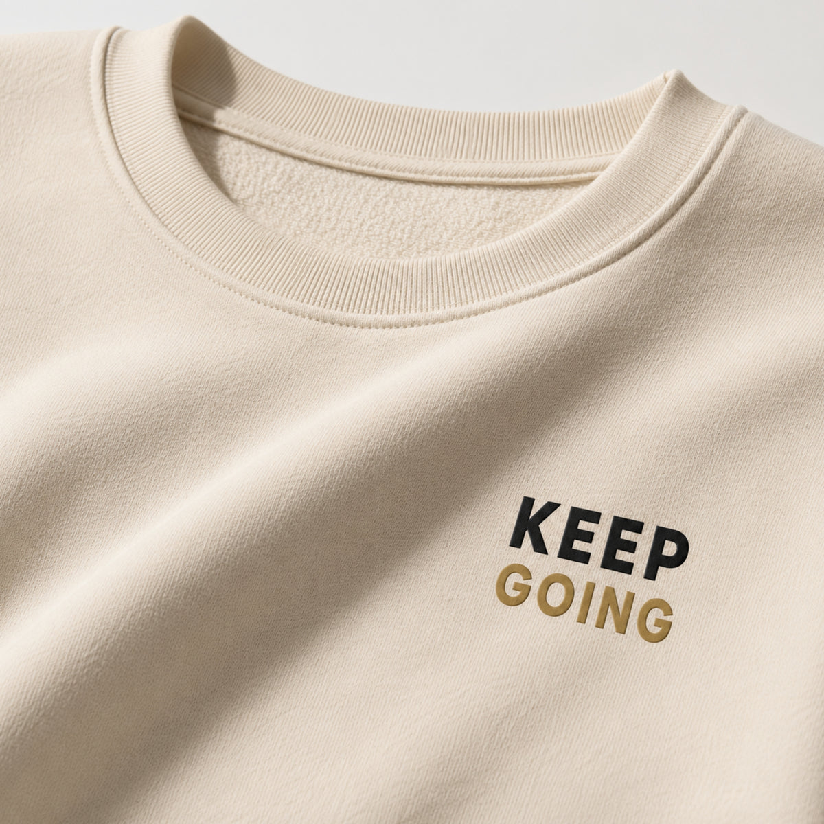 KEEP GOING Sweatshirt | Minimalist Motivational Crewneck Sweatshirt | Premium Unisex Fleece | Streetwear | LEGGOD