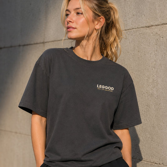 LEGGOD Built on Discipline T-Shirt | Premium Minimalist Graphic Tee | Heavy Cotton Unisex Streetwear Shirt | Gildan 500