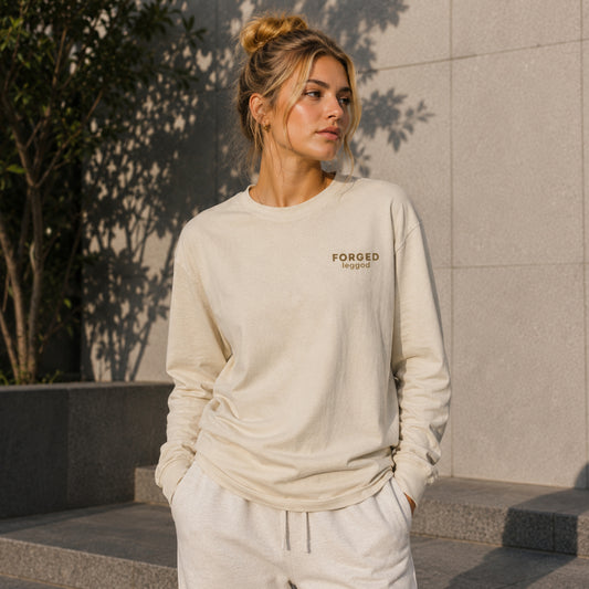 FORGED™ Long Sleeve Tee | Comfort Colors® 6014 | Premium Garment-Dyed Unisex Shirt