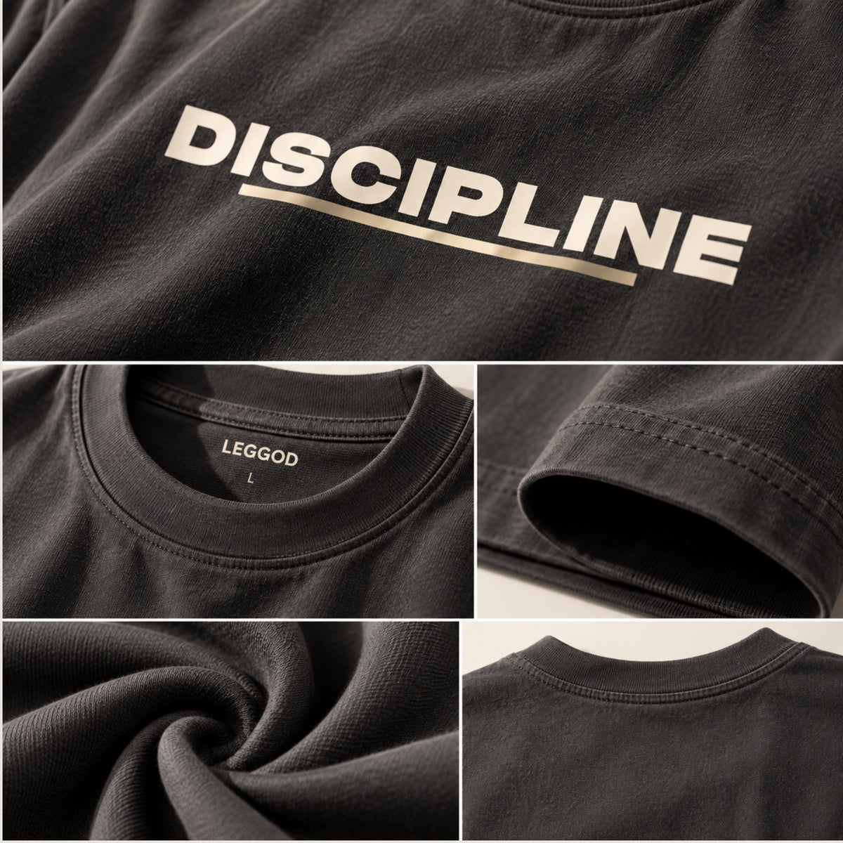 DISCIPLINE™ Motivational Graphic T-Shirt – Premium Heavyweight Cotton Tee | LEGGOD