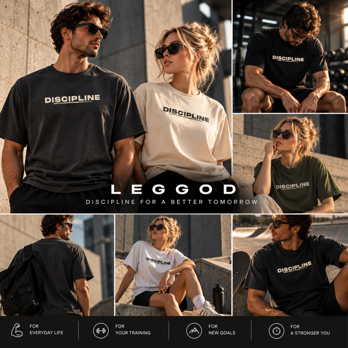 DISCIPLINE™ Motivational Graphic T-Shirt – Premium Heavyweight Cotton Tee | LEGGOD