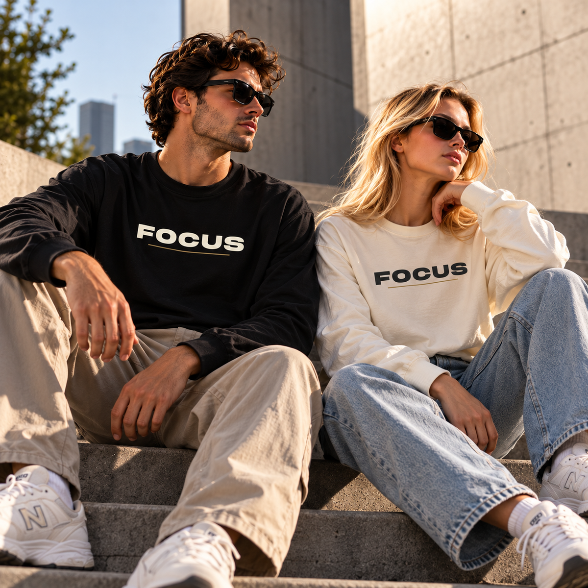 FOCUS™ Premium Garment-Dyed Long Sleeve T-Shirt
